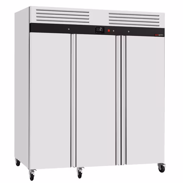 Koelkast roestvrij staal ECO - 2100 liter - met 3 roestvrij stalen deuren - binnenkant van deur gemaakt van kunststof