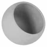 Servierset - MOON - 6-teiliges Set - 3 Melamin-Schalen à 50 ml & 3 Holzlöffel - Grau