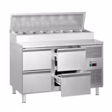 Saladetti ECO - 1360x700 mm - 4 vetolaatikkoa - varten 7x GN 1/3