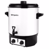 Bollitore per acqua e vin brulé professionale - 27L - 1,8kW - Bianco - Regolazione continua della temperatura