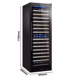 Frigorífico de vinho - 410 litros - preto / com 2 zonas climáticas