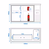 Pivski šank PREMIUM PLUS - 1550x700 mm - 4 Ladice