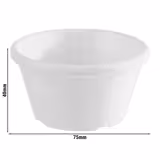 (72 unid) Ramequim - — - Conjunto de 12 - PET - 90ml - quadrado - 75x75mm - Branco