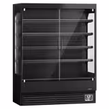 Supermarkt-Wandkoelmeubel - 1524mm - 693 liter - met 2 glazen draaideuren & 4 schappen - zwart
