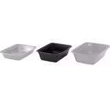 (300 pieces) Reusable bowl - polypropylene - 700ml - rectangular - black