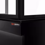 Holzkohlegrill TORONTO - 1900mm - schwarze Front - schwarze Granit-Arbeitsplatte - Hitzeschutzglas