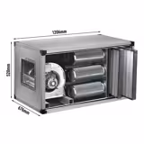 Exhaust Air Purification System with Motor - 2000m³/h - with Pre‑Filter & Activated Carbon Filter - incl. Protective Panel