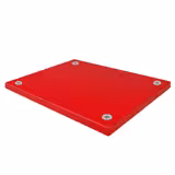Tagliere professionale in polietilene (HDPE) - 500x300mm - Spessore: 20mm - Conforme HACCP - Rosso - con piedini antiscivolo