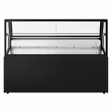 Koelvitrine - 1580x910mm - 230 liter - kleur zwart - dubbel glas