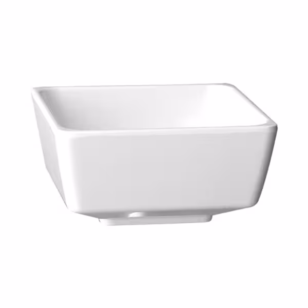 (6 db) Tál - FLOAT - melamin - 1,9 l - szögletes - 190x190 mm - stapelbar, csúszásgátló talpakkal - fehér