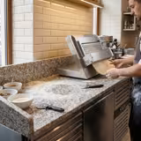 Pizzawerkbank ECO - 1500x800mm - met granieten werkblad - met 1 deur & 7 laden