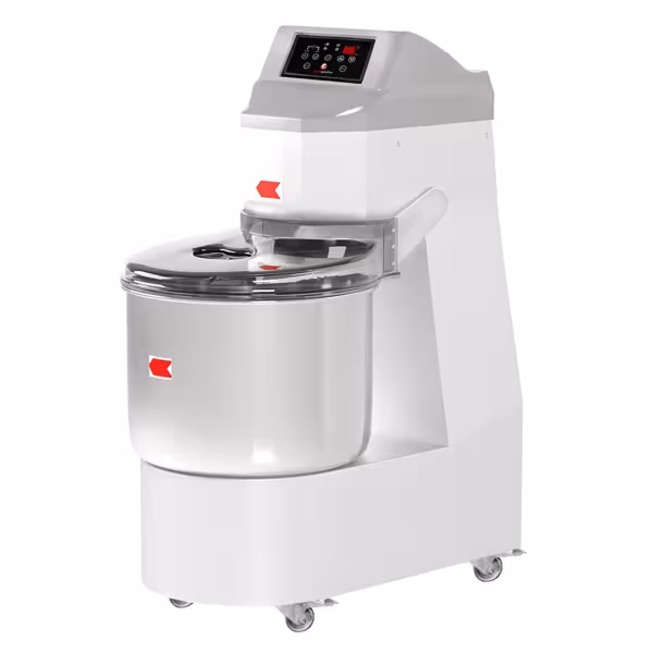 Bakery spiral dough kneading machine - 60 liters / 35 kg - 2 speeds - with fixed bowl