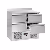 Koelwerkbank ECO - 900x700mm - met 4 lades - opstand