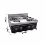 Cuisinière électrique - 9,2 kW - 4 plaques rondes