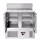 Commercial Saladette Counter ECO - 903mm - 240L - 2 doors - open top for 2 x GN 1/1 & 3 x GN 1/6 & stainless steel hinged lid