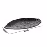 (6 stuks) Dienblad - GLAMOUR - Melamine - 25x15,5cm - hoogte: 15mm - Zwart - geschikt voor vaatwasser