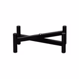 (3 buc) Suport pentru bufet - oțel inoxidabil, negru, pulbere vopsită - 21x21 cm - Înălțime: 120 mm