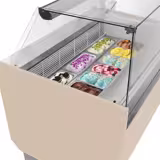 Ice Cream Serve Over Counter | LIAM - 1310mm - Static cooling - with LED lighting - for 10x 5 litres Napoli pans - Beige