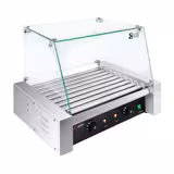 Commercial Hot Dog Roller Grill - 9 Rollers - with Glass Cover