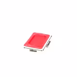 (6 pièces) CAMBRO | SafeTrak - Couvercle en polypropylène GN 1/9 - Rouge