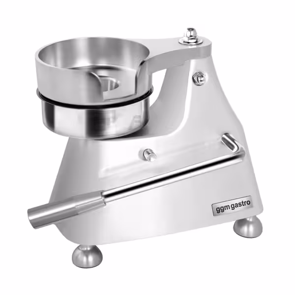 Hamburgatrice manuale professionale - 3 formati - Alluminio anodizzato - Ø 100mm - Ø 130mm - Ø 150mm - incl. stampo per hamburger Ø 100+130+150mm