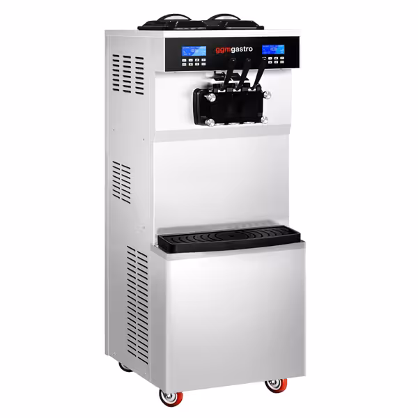 Softeismaschine - 36 Liter/h - 3,8 kW - für 3 Sorten (2 & Mix-Funktion) - Standgerät