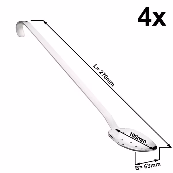(4 قطع) مغرفة تقديم - قطر 63 mm - طول 350 mm - ستانلس ستيل
