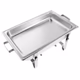 (2 stuks) Chafing Dish - GN 1/1 - met deksel & Roestvrijstalen voeten