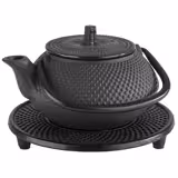 (6 pieces) Cast Iron Teapot Stand Trivet – Ø 135 mm - 15 mm high - ASIA style - for ASIA teapots