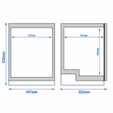 LIEBHERR | Commercial Undercounter Glass Door Freezer 93 L – Silver - -25 to -10 °C