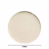 (24 pieces) Porcelain Side Plate Ø 21 cm – Cream - Chip- & Dishwasher-Safe - Thermal Shock Safe