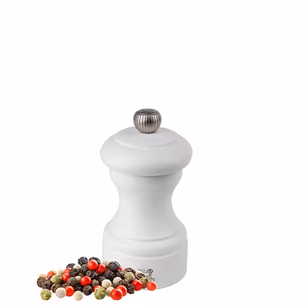 (6 stuks) PEUGEOT | BISTRO - Pepermolen - Hout - Wit mat - Hoogte: 100mm