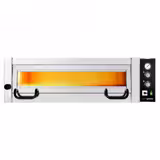Forno elettrico per pizza - Platea in mattoni refrattari - 1112x1030mm - 4 pizze Ø34cm - 450°C - Meccanico