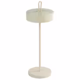 (4 pz) Lampada da tavolo LED ricaricabile - CLEO - dimmerabile a 3 livelli - IP54 - per interno/esterno - Ø 120mm - Whisper White