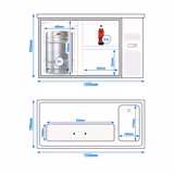 Direct Draw Beer Dispenser / Kegerator PREMIUM PLUS - 1550x700mm - Single Solid Door & 2 Drawers