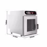 Elettrico - Forno combinato a vapore - Digitale - display a 7 segmenti - 6x GN 1/1 - slim - incl. Sistema di lavaggio & Sonda al cuore