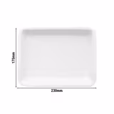 (12 pieces) THERMO FUTURE BOX | Menu plate - Rectangular - without dividers - White