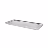 Ausstell-/Auslageblech - Edelstahl - mit Rand - 768x268x40mm