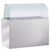 Saladette réfrigérée PREMIUM - 1368mm - 368L - 3 portes - avec vitrine de comptoir pour 4x GN 1/1
