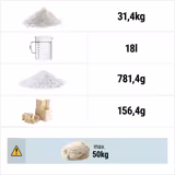 Amassadeira - 130 litros / 50 kg - com taça fixa - 400 V