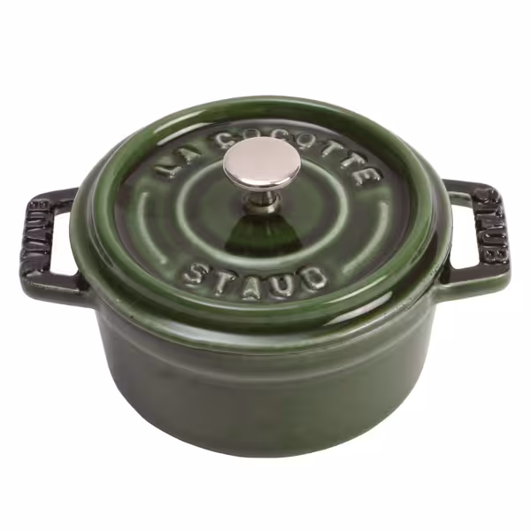 STAUB | LA COCOTTE - Mini cocotte - Ø 100 mm - Lijevano željezo - Zelena boja bosiljka