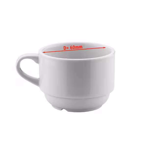 (12 pcs) ENTITY - Tasse de moka - 100ml - Blanc