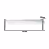 Protetor de vidro KOPENHAGEN - curvo - 1061x400x23mm - Comprimento: 1061mm - para modelos BVI800-6 - compatível com suportes de vidro BVI800-GH2 ou BVI800-GH6 (vendidos em separado)