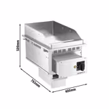 Plancha électrique - plaque acier - 4,5 kW - Lisse - Surface de cuisson : 344x484mm
