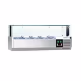 Countertop Prep Well / Refrigerated Topping Unit PREMIUM - with LED Lighting - 1200x395mm - 3x GN 1/3 + 1x GN 1/2