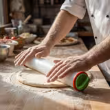 Rouleau à pâte / rouleau à pâtisserie – réglable en hauteur – grand – plastique