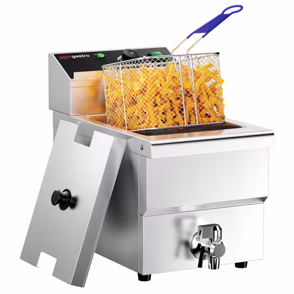 Elektro Fritteuse - 8 Liter - 3,25 kW - mit Ablasshahn