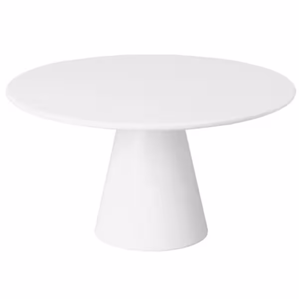 Prato com pé - CASUAL - Melamina - Ø310mm - Branco - redondo - Altura: 160mm