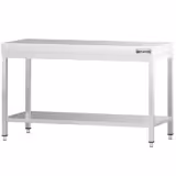 Paslanmaz Çelik Çalışma Tezgahı - PREMIUM- 1400x700mm - Sırtsız alt raflı