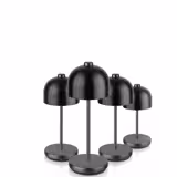 (4 stuks) Tafellamp - JOSEF Micro - oplaadbaar - draadloos - IP54 - dimbaar in 3 standen - Ø80mm - Zwart